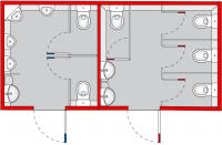 sanitarinis konteineris „basic line wc moterų-vyrų“ | schema