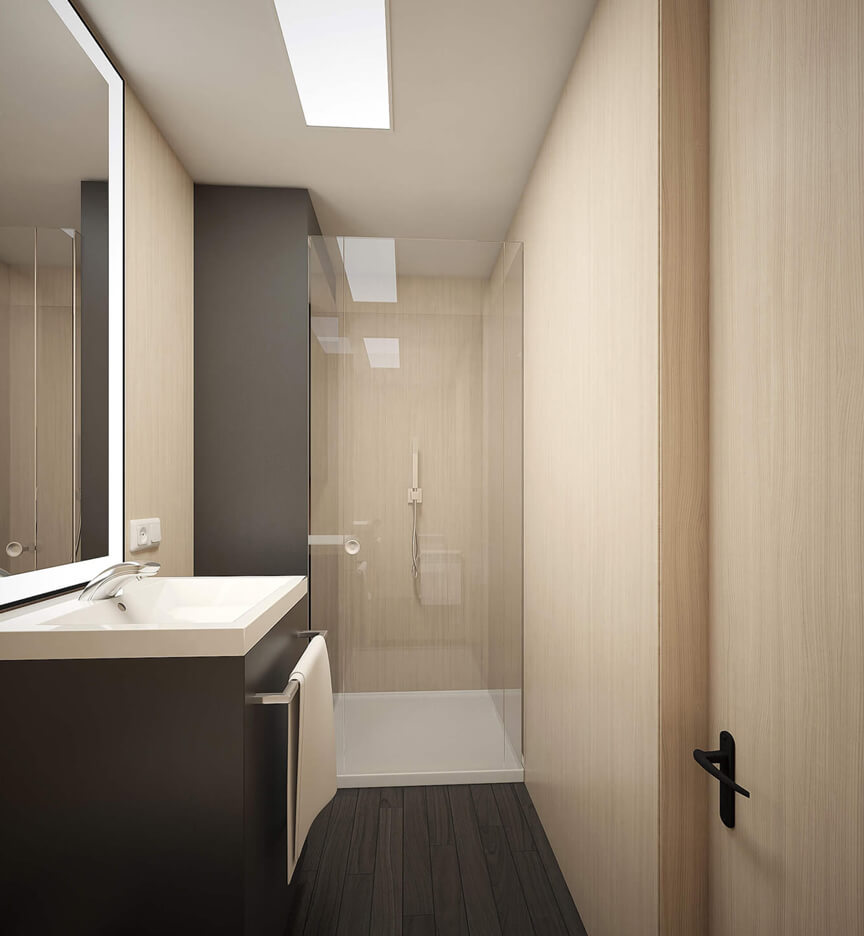toitoi konteinerio mobile lounge vonios kambarys, didelis dušas